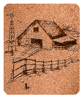 DF35-564W-CP Barn and Windmill Copper